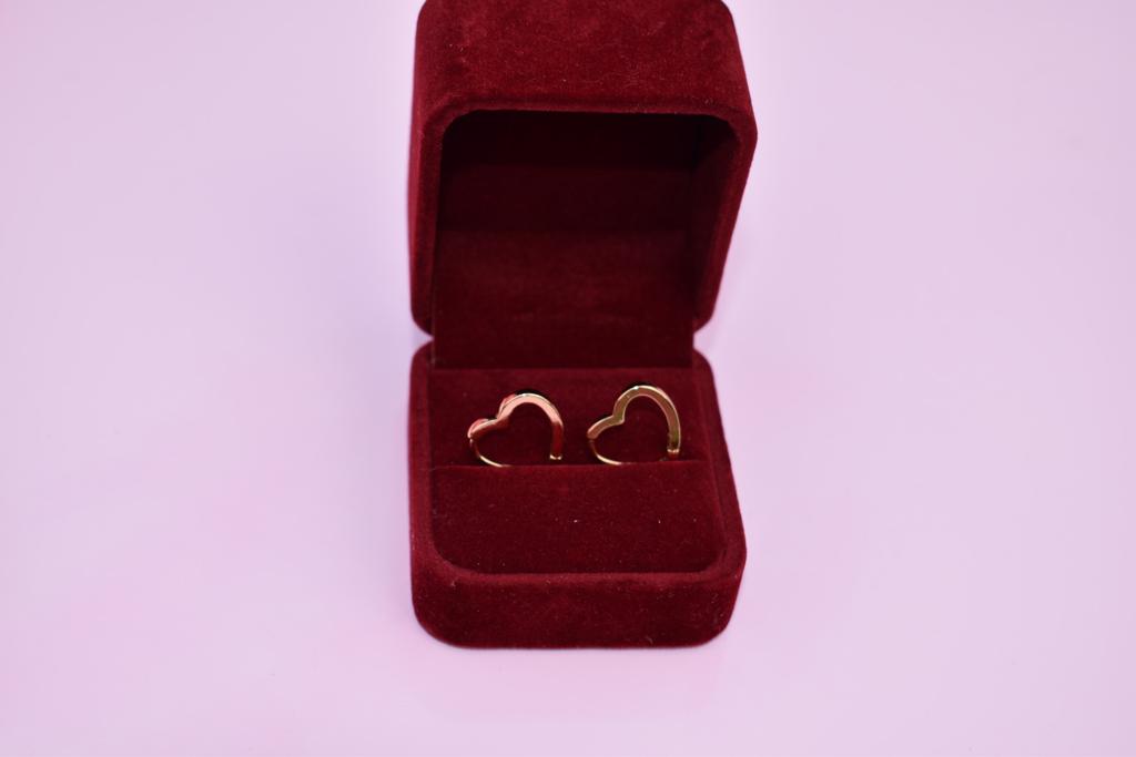 Amore Mini Heart Hoops