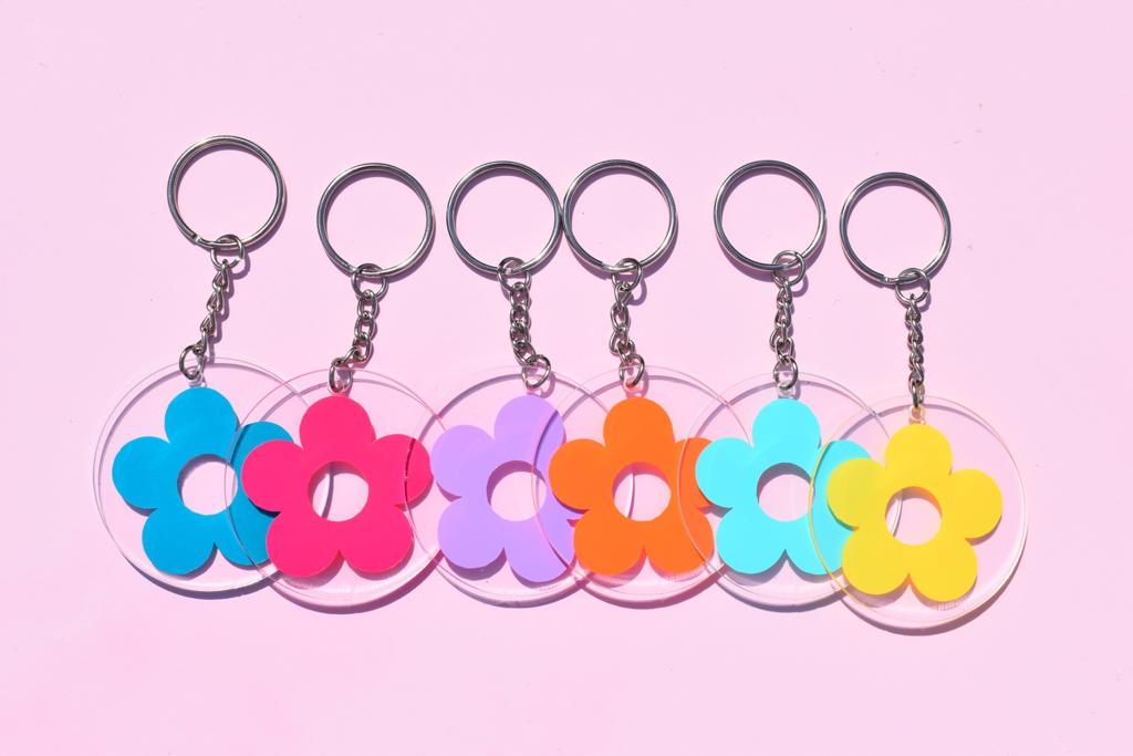 Retro Flower Key Chain