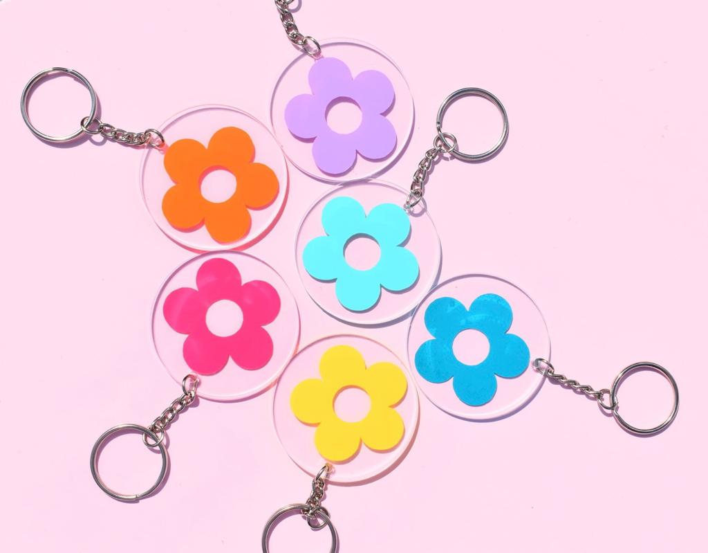 Retro Flower Key Chain